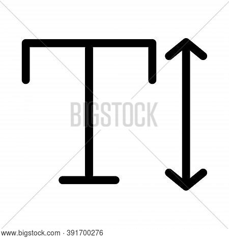 Edit Text Size Icon In Flat Design Style. Text Editor Font Size Adjustment Sign.