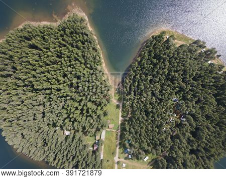 Aerial View Of Golyam Beglik Reservoir, Pazardzhik Region, Bulgaria