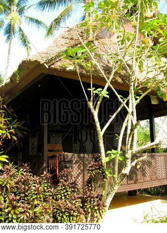 Bali, Indonesia - April 11, 2012: View Of Traditional House At Tanah Merah Art Resort