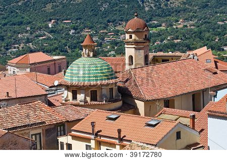 Panoramiczny widok Maratea. Basilicata. Włochy.