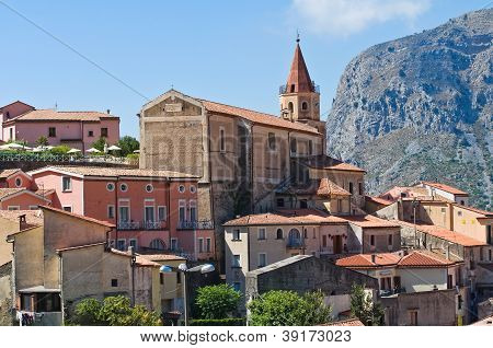 Panoramiczny widok Maratea. Basilicata. Włochy.