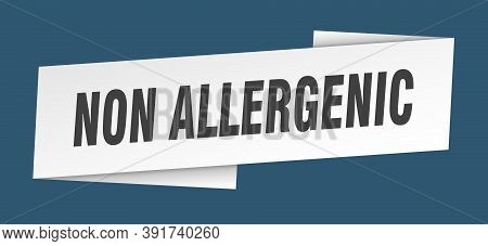 Non Allergenic Banner Template. Ribbon Label Sign. Sticker