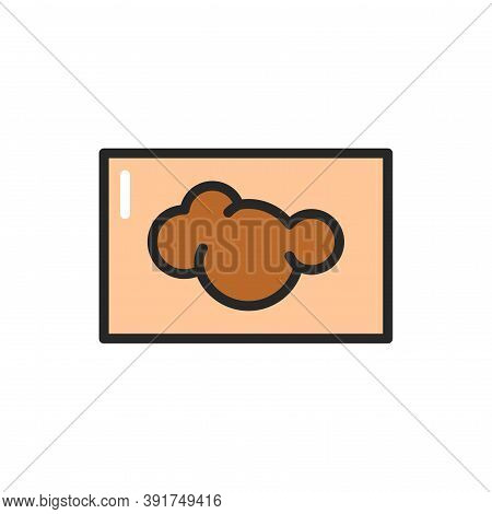 Skin Cancer Color Line Icon. Isolated Vector Element.