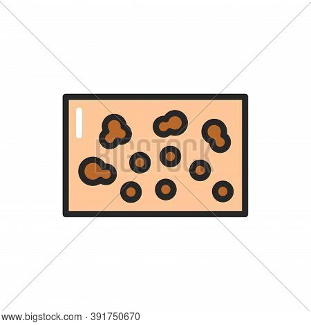 Lichen Planus Disease Color Line Icon. Isolated Vector Element.