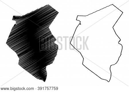 Juba City (republic Of South Sudan, Central Equatoria State) Map Vector Illustration, Scribble Sketc