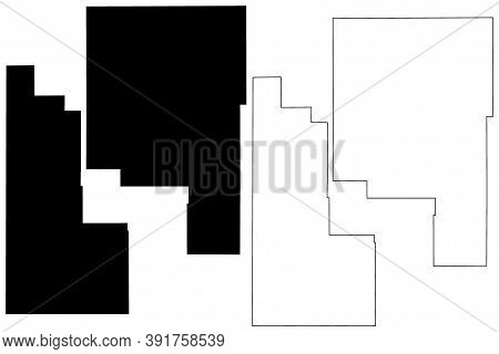 Union And Hidalgo County, New Mexico (u.s. County, United States Of America, Usa, U.s., Us) Map Vect