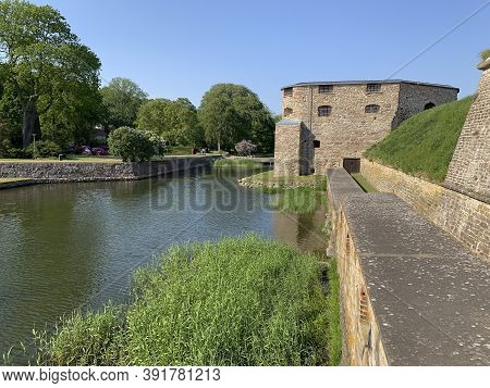 Kalmar, Sweden - June 5, 2019: Historical Castle Sourrounded With Water