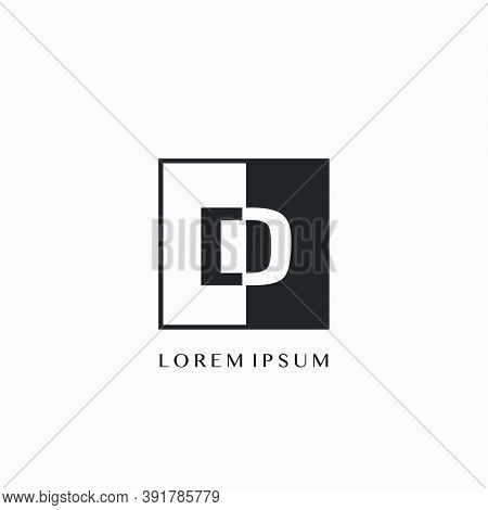 Simple Letter D  Square Polygon Geometric Logo. Monogram Color Letter Logo With Square Polygon Geome