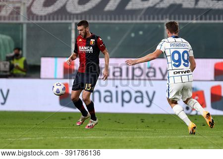Genova, Italy. 24th October 2020. Mattia Bani Of Genoa Cfc In Action During The Serie A Match Betwee