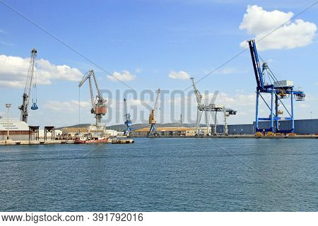 Sete, France - July 22, 2018: Entering To The  Seaport Of Sete, Captured In Summer In Sete, South Of
