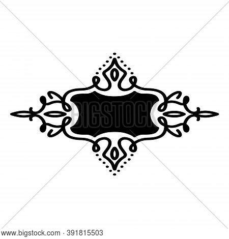 Decorative Frame In Vintage Style. Gothic Frame. Design Element For Invitations, Postcards, Wedding 