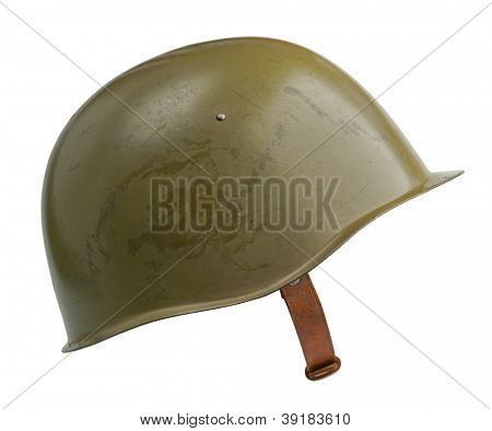Un casco di SSh-39 militare sovietico.