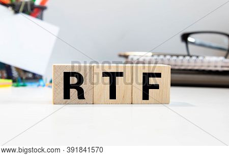 Wood Block Word Ltf And Rtf With Copy Space For Text Using As Background Business Financial, Saving 