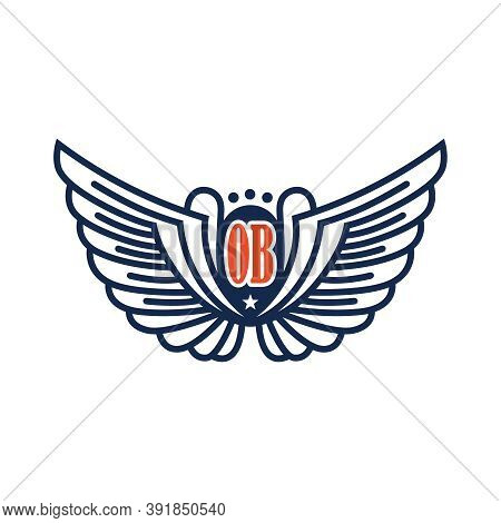 Wing Logo Design And Ob Initials Or Brand
