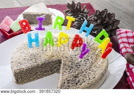 Brithday Candles Party An  Isolated On Background
