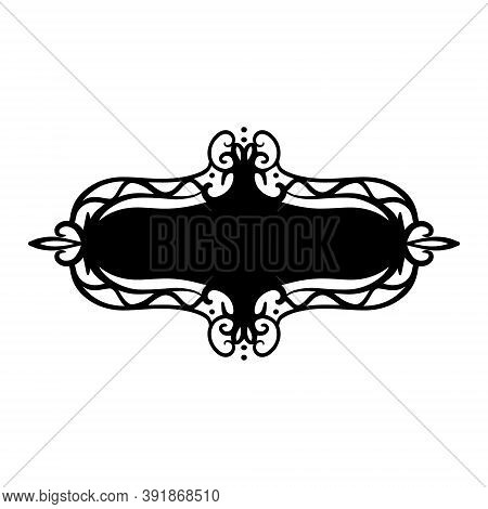 Decorative Frame In Vintage Style. Gothic Frame. Design Element For Invitations, Postcards, Wedding 