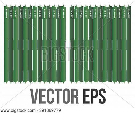 The Isolated Vector Traditional Hong Kong Retro Style Green Shop Front Building Matel Gate Rolling D