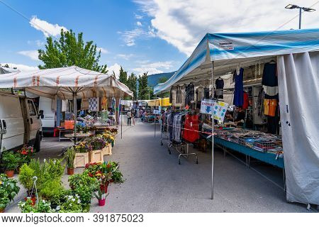 Amatrice, Italy - Jul 03, 2020: The Historic Center Of Amatrice City At July 2020 After The Earthqua