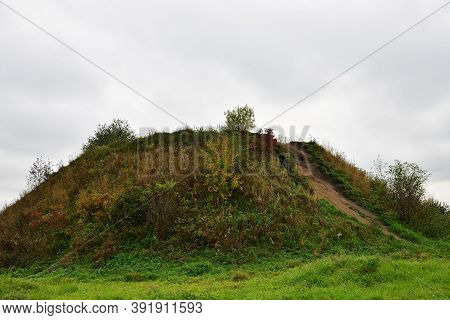 Burial Mound Of Legendary Oleg Of Novgorod On Volkhov River Near Staraya Ladoga Village The First Ca
