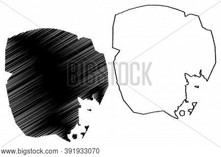 Kampala City (republic Of Uganda) Map Vector Illustration, Scribble Sketch City Of Kampala Map