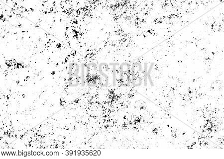 Grunge Black And White Texture. Abstract Monochrome  Background Pattern Of Cracks, Chips, Scratches,