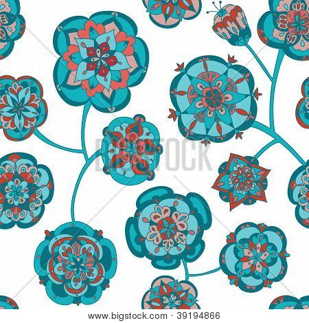 seamless pattern di fiore astratto estate