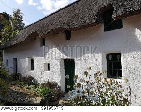 An External View Of A Historic Building In The Highland Village Of Cromarty In Scotland.