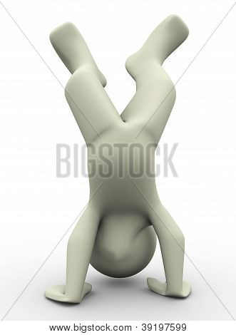 3D muž cvičení