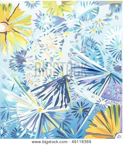 White and yellow flowers