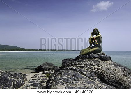 SONGKHLA, THAILAND - JUNE 22: Samila cape beach