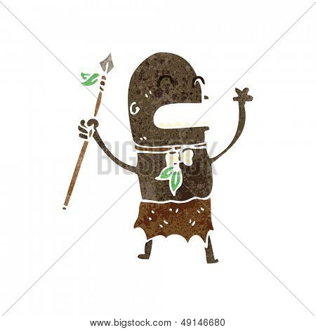 retro tegneserie tribesman