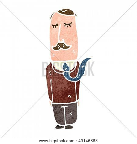 homem sensato retrô dos desenhos animados