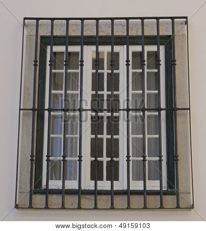 window with metal bars
