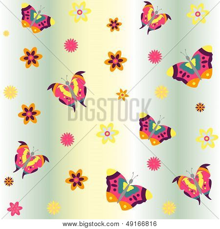background with butterflies