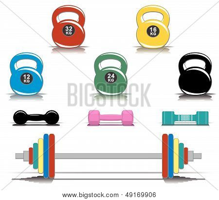 Colorful Fitness Equipment.eps
