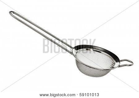Tea strainer, on white background