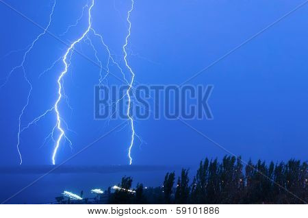 Lightning Over The River