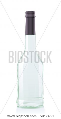 Skleněná láhev koňaku nebo Brandy