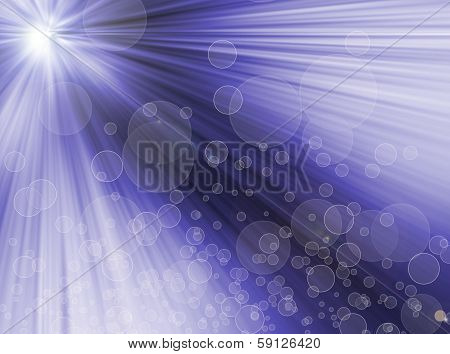 Radial Abstract Blue Background. Light Bokeh.blur.