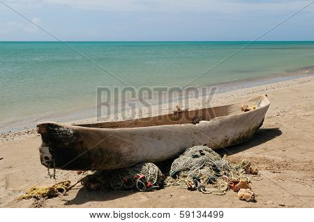 Colombia, Fishing Boat In La Guajira