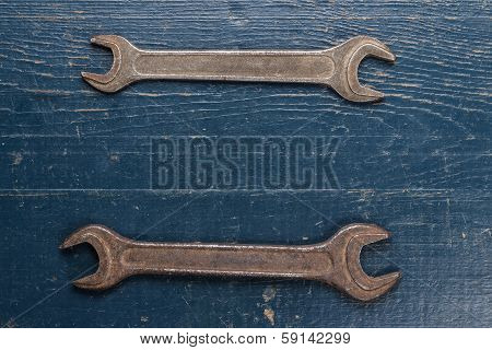 old rusty screw keys