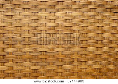 Background Texture Of Light Brown Woven Bamboo