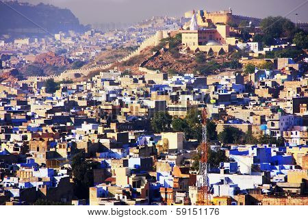 Jodhpur City Seen From Mehrangarh Fort, India