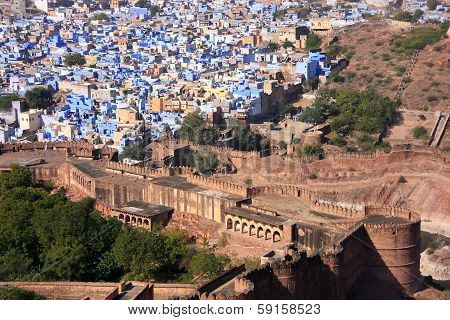 Jodhpur City Seen From Mehrangarh Fort, India