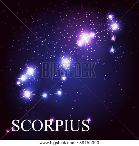 Scorpius zodiac sign of the beautiful bright stars