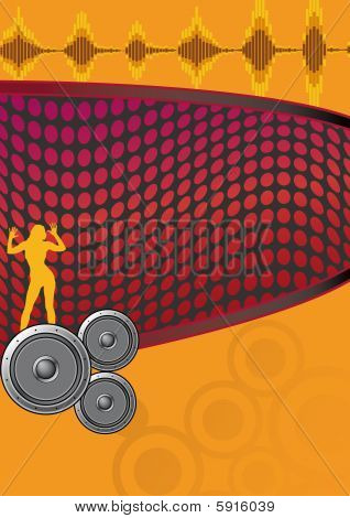 Flyer retro naranja