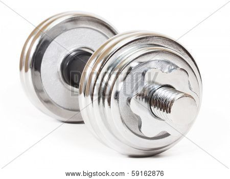 Dumbbell isolated on white background