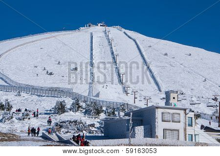 Snowy mountains and 