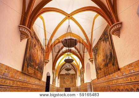 Charles V Room Tapastries Alcazar Royal Palace Seville Spain