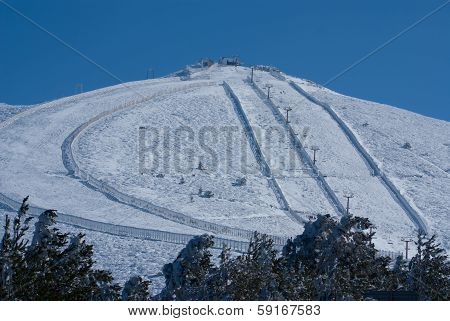 Snowy mountains and 